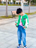 巴拉巴拉巴拉巴拉童裝男童外套中大童春秋裝兒童便服潮酷兩面穿棒球服寬松 綠色調(diào)00344 140 cm 曬單實(shí)拍圖