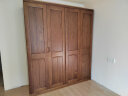 一木 实木衣柜 新中式 胡桃木 衣橱 大衣柜卧室 柜子 四门2# 【特卖款，现货】 实拍图