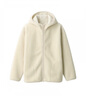 無(wú)印良品（MUJI） 女式 長(cháng)毛抓絨 連帽衫 女搖粒絨外套秋冬款長(cháng)袖女裝 BB2QOA4A 象牙色 L(165/88A) 曬單實(shí)拍圖