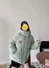 FOX.G羽絨棉服女短款連帽外套棉衣棉襖女款派克服冬季衣服女裝秋冬女式 立領(lǐng)連帽飄帶大口袋棉服綠色 L 【建議115-130斤】 曬單實(shí)拍圖