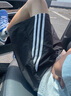 凡衣儂運(yùn)動(dòng)短褲男夏季新款美式復(fù)古印花五分中褲直筒闊腿青年籃球褲衩子 黑色 XL 曬單實(shí)拍圖