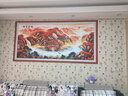 山水畫(huà)客廳掛畫(huà)辦公室 國畫(huà)鴻運當頭自粘山水畫(huà)辦公室書(shū)房墻貼字畫(huà)旭日東升3D立體裝飾畫(huà) 款：鴻運當頭-200【店長(cháng)】 240cmX120cm-印框自粘畫(huà) 曬單實(shí)拍圖