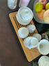 叁旬陶瓷簡約茶盤家用小茶臺儲水式干泡盤功夫茶具茶海托盤瀝水盤 黑陶茶盤_長方_大 曬單實拍圖