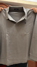 哈吉斯（HAZZYS）男裝翻領(lǐng)上衣休閑通勤純色長(zhǎng)袖ABTZE0BCF01 灰色GE 185/104A52 曬單實(shí)拍圖