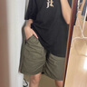 聲猴夏天套裝男士短袖純棉T恤寬松百搭潮流衣服痞帥休閑短褲兩件套潮 黑色+綠色短褲【二件套】 XL 曬單實拍圖