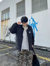 MR-90美式潮牌雙面穿夾克男士外套青年休閑寬松立領(lǐng)秋冬純色外套男 黑色（NE01） L （體重145-165斤） 曬單實(shí)拍圖