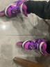 迪士尼（Disney）轮滑鞋儿童女闪光溜冰鞋女童男可调旱冰鞋滑冰鞋直排滑轮鞋套装 升级紫冰雪8闪+护具7件套+包 L码（平时鞋码32-37码） 实拍图