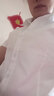 奕卬白色襯衫女短袖新款夏季職業(yè)裝韓版氣質工裝修身工作服上衣襯衣 白色短 3XL 曬單實拍圖