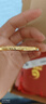 中國黃金（CHINA GOLD）無氰足金幸運(yùn)四葉草黃金手鐲送女友老婆七夕節(jié)情人節(jié)禮物 金重約5.2g  58#【藍(lán)色玫瑰禮盒】 曬單實(shí)拍圖