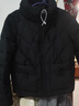 雪中飛羽絨服女連帽秋冬休閑加厚寬松保暖外套女 黑色 175/96A  曬單實(shí)拍圖
