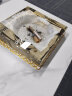 贝鲁斯水晶烟灰缸创意个性大号玻璃烟灰缸办公室酒店客厅摆件印字印标 金色15cm（中号） 实拍图