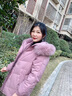 鴨鴨（YAYA）中老年羽絨服女冬季新款媽媽裝保暖時尚休閑狐貍大毛領(lǐng)加厚外套XD 粉色 3XL 180 曬單實(shí)拍圖