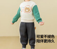 歡喜小熊 兒童冬季長(zhǎng)袖套裝冬裝衣服男童秋冬寬松加絨兩件套童裝 綠色 110 （無肩扣） 曬單實(shí)拍圖