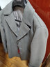 威可多（VICUTU）男士大衣舒適親膚灰色雙面呢子大衣修身秋季外套 深灰 XL 180/96A 曬單實(shí)拍圖