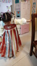 安妮優(yōu)兒（Anneyol）女童漢服秋冬裝加絨唐裝兒童新年裝加厚寶寶中國風(fēng)古裝超仙拜年服 紅色 130 曬單實(shí)拍圖