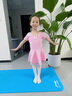 艾舞戈兒童舞蹈服女練功分體套裝女童芭蕾舞裙幼兒跳舞中國舞演出服裝 粉色-短袖+四角棉短褲 130 碼 身高110-120cm重38-48斤 曬單實拍圖