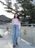 ELAND【泡芙牛仔】衣戀牛仔褲女錐形透氣舒適香蕉褲2025夏季新款 淺牛仔色(56)L/Indigo M /165 曬單實(shí)拍圖