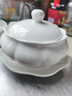 佳億廚連隔水燉盅燕窩碗描金雙耳碗糖水甜品碗蒸蛋碗陶瓷燕窩盅銀耳碗湯盅 花瓣燉盅+碟+白瓷勺 曬單實(shí)拍圖
