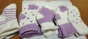 茵儿帮婴儿袜子棉质加厚儿童棉袜0-1-3岁宝宝袜子幼儿秋冬季保暖中筒袜 紫色组5双装 0-6个月 实拍图