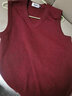 恒源祥背心V領(lǐng)套頭針織衫休閑潮流中年大碼爸爸裝馬甲坎肩毛衣 深紅 M 170 曬單實(shí)拍圖
