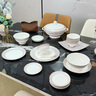 NINE CRANES高級(jí)感輕奢高檔景德鎮(zhèn)陶瓷餐具喬遷之喜新居送禮骨瓷碗碟套裝家用 【高檔錦盒裝】?jī)?yōu)質(zhì)骨瓷10人 60頭 曬單實(shí)拍圖
