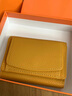 絲芙倫頭層牛皮短款折疊小錢(qián)包百搭2026新款軟皮超薄款錢(qián)夾零錢(qián)包二合一 黃色-頭層牛皮 曬單實(shí)拍圖