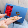 中國(guó)黃金（CHINA GOLD）黃金戒指情侶對(duì)戒一對(duì)魯伯特之淚素老婆生日禮物中秋節(jié)禮物送女友 魯伯特戒指【情侶一對(duì) 約3.9g】免費(fèi)刻字 曬單實(shí)拍圖