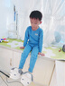 兒童無(wú)痕保暖內衣套裝女童德絨雙面磨毛男童中大童秋衣秋褲 童 紫色 160cm 曬單實(shí)拍圖