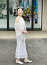 洛之潮主持人女童禮服公主裙兒童婚紗小女孩高端鋼琴表演走秀魚尾夏季白 白色 140 曬單實拍圖