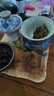景鑄汝窯青花胖東三來才蓋碗茶杯功夫茶具純手工大號(hào)防燙陶瓷泡茶碗 汝窯繁花蓋碗（小碟）安全包裝 曬單實(shí)拍圖