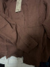 无印良品（MUJI）女式法兰绒 立领衬衫 格子 内搭 衬衣  BCB19C1A 砖红色 L 实拍图