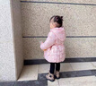 G.DUCKKIDS女童羽絨棉服免洗中小童女寶寶加絨棉衣兒童冬裝棉襖加厚保暖外套 香檳金色【腰帶款】 120 cm 曬單實(shí)拍圖