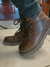 公牛世家馬丁靴春秋季新款牛皮英倫風(fēng)大頭皮鞋男士休閑高幫復古工裝靴子男 古棕【四季款單鞋】GN123102994 43 （運動(dòng)碼） 曬單實(shí)拍圖