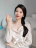 DR CK一克拉情侶對戒人工莫桑石鉆戒銀戒指訂婚求婚結(jié)婚戒子情人節(jié)禮物 一克拉單女士戒指 活口大小可調(diào)節(jié) 曬單實拍圖