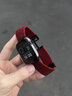 方哲（FANGZHE）品牌原裝適用蘋(píng)果iwatch9手表帶S11/s10/s8/7休閑風(fēng)尼龍編織磁吸 【醬紫色】表帶 適用iwatch9/8/7【45MM表盤(pán)】 曬單實(shí)拍圖