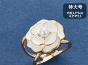 八角玫毛呢大衣腰帶固定扣環(huán)大號山茶花朵絲巾扣圍巾扣風(fēng)衣腰扣 白色山茶花【冬季大衣腰帶扣】 曬單實(shí)拍圖