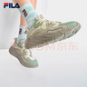 斐樂(lè )（FILA）官方WAVE女鞋跑步鞋復古運動(dòng)鞋海浪老爹鞋 噴射白/裸色-JW 38 曬單實(shí)拍圖