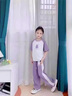 艾諾輪女童休閑套裝夏裝款兒童裝衣服中大童少女學(xué)生短袖運動(dòng)長(cháng)褲兩件套 YC拼接兔套裝-夏-紫色 150 建議身高140-150CM左右 曬單實(shí)拍圖