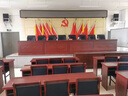 旭道會(huì)議桌條桌會(huì)議室企業(yè)員工培訓(xùn)桌雙人三人長(zhǎng)條桌油漆木皮條形課桌 1.2米免漆板條桌（紅胡桃色） 曬單實(shí)拍圖