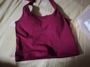 如鉆吊帶背心女帶胸墊綁帶性感美背內搭露臍春夏季百搭棉無(wú)袖打底上衣 酒紅色 S 曬單實(shí)拍圖