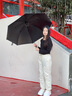 左都（ZUODU）碳纖維長(cháng)柄雨傘黑膠遮陽(yáng)傘超輕加大加厚結實(shí)抗風(fēng)傘晴雨兩用雙人傘 【摩登灰】碳纖維+黑膠防曬+晴雨 曬單實(shí)拍圖