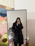 歐迪惠棉服女加厚連帽面包服2025年新款過(guò)膝棉衣女外套羽棉襖絨服女學(xué)生 黑色 S 曬單實(shí)拍圖
