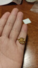 寶慶銀樓黃金戒指999足金花朵金戒指女送女友媽媽節日求婚戒指生日禮物 16圈口-約1.1g 曬單實(shí)拍圖
