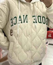 gxmy男裝菱形格棉衣男冬季加厚日系復(fù)古冬裝感棉服連帽潮流外套男 111杏色棉衣 XL 曬單實(shí)拍圖