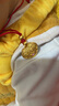 御龍鏡小老虎金鎖黃金吊墜 999足金長(cháng)命鎖嬰兒虎寶寶平安鎖金飾周歲禮物 金鎖+金珠約2.1g-2.3g 琺瑯版 曬單實(shí)拍圖