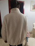 恒源祥大尺碼加絨加厚羊羔毛女棉服短外套女士秋冬裝棉衣秋裝冬季新款棉 米白色 2XL 曬單實(shí)拍圖