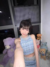 她芙（tafu）品牌女裝小香風(fēng)連衣裙女2025夏季新款粗花呢顯瘦無(wú)袖掛脖套裝短裙 藍色 L 曬單實(shí)拍圖