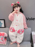 G.DUCKKIDS童裝女童睡衣秋冬季新款兒童家居服加絨加厚美樂(lè )蒂甜美風(fēng)連體睡袋 粉色小狗 120尺碼5~6歲【110-120cm】 曬單實(shí)拍圖