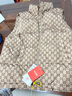 鴨鴨（YAYA）反季羽絨服馬甲女款冬季新款小個(gè)子外搭馬夾背心冬裝坎肩外套KLZ 卡其色 XL 曬單實(shí)拍圖