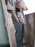 gxmy冰絲連帽短袖t恤男士休閑套裝夏季薄款衣服男裝痞帥穿搭配三件套 灰色外衣+棉短T+黑褲 XL 曬單實(shí)拍圖